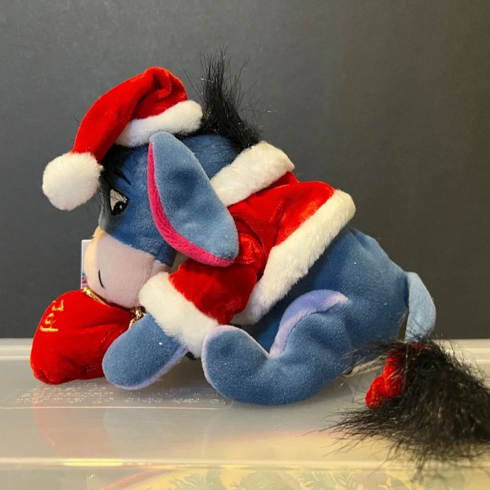 Disney Store Santa Eeyore Mini Bean‎ Bag Plush Christmas Joy Bag Winnie the Pooh
